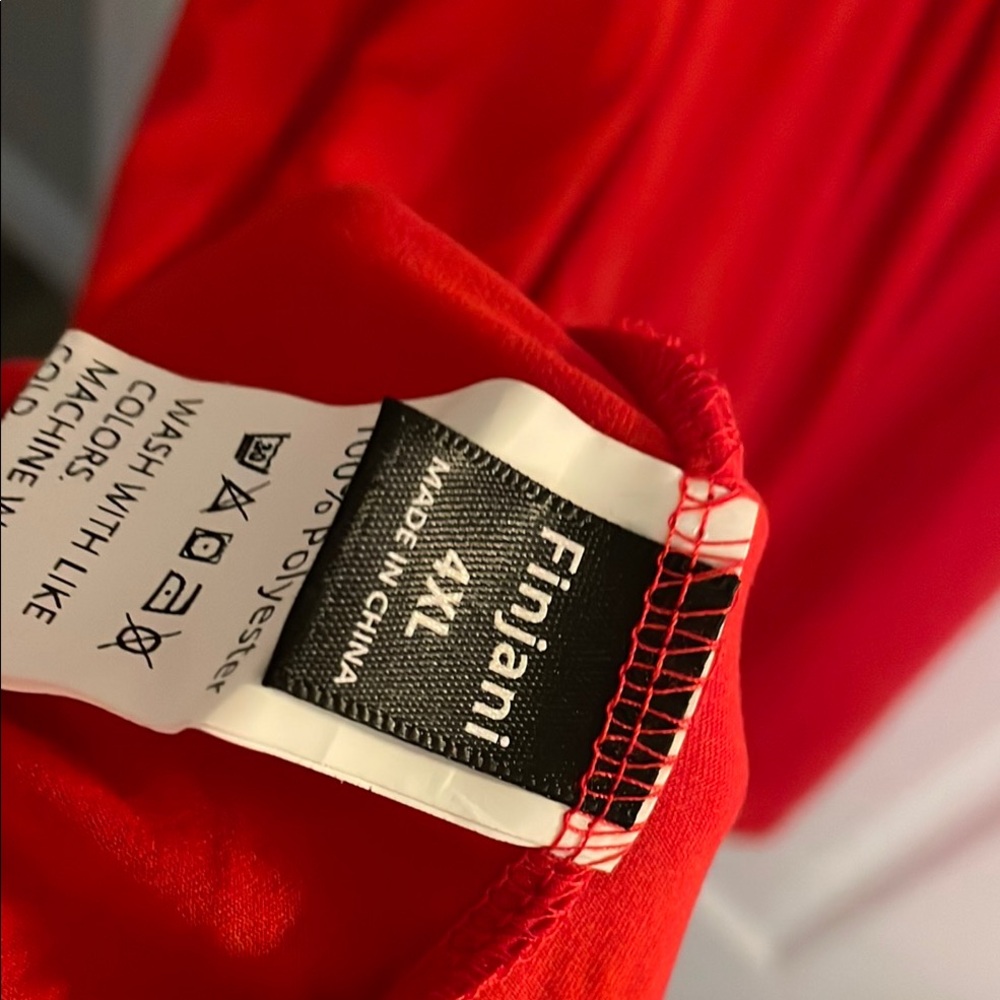 Red Sleeveless V-Neck Maxi Sundress NWOT 4XL plus size - Picture 2 of 4